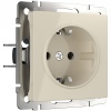 Розетка Евро WL03-SKG-01-IP20-ivory Werkel слоновая кость