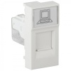 Розетка модульная комп. RJ-45 45х22.5 белая (13-902)