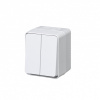 Выключатель 2 клав. для ЖАЛЮЗИ накладной AtlasDesign PROFI IP54 БЕЛЫЙ ATN540119