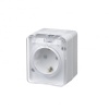 Розетка 1-м накл. с з/к со шт. AtlasDesign PROFI IP54 БЕЛЫЙ ATN540145