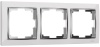 Рамка на 3 поста Werkel WL03-Frame-03-white Snabb (белый/серебро)