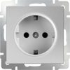 Розетка Евро WL06-SKG-01-IP20 Werkel серебряная
