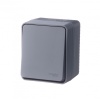 Выключатель 1 клав. накладной AtlasDesign PROFI IP54 АНТРАЦИТ ATN544011