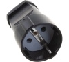 Штепсельное гнездо Евро черный 16А "UNIVersal" (А1020) (20/200)