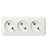 Розетка 3-м накладная Юпитер (SBE-03w-10-S3-N) Smartbuy