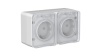 Розетка 2-м накл. с з/к со шт. AtlasDesign PROFI IP54 СЕРЫЙ ATN543026