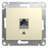 Механизм розетка комп 1гн Glossa бежевый (крем)  GSL000281К