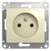 Механизм розетка 1гн. с/п Glossa бежевый (крем)  GSL000241