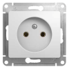 Механизм розетка 1гн. с/п Glossa белый GSL000141