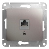 Механизм розетка комп 1гн Glossa платина GSL001281K