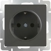 Розетка Евро WL07-SKG-01-IP20 Werkel серо-коричневая