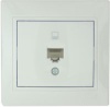 Розетка компьют. 1-гн. Севиль RJ45 UNIvers белая  (C0051)(10)