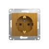 Механизм розетка 1гн. с/п Евро Glossa дуб GSL000543