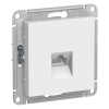 Механизм розетка комп. 1-гнездо RJ45 с/п AtlasDesign белый ATN000183
