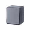 Выключатель 1 клав. накладной AtlasDesign PROFI IP54 АНТРАЦИТ ATN544011