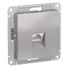Механизм розетка комп. 1-гнездо RJ45 с/п AtlasDesign алюминий ATN000383