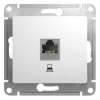 Механизм розетка комп 1гн Glossa белая GSL000181К