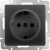 Розетка Евро WL08-SKG-01-IP20 Werkel черная