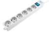 Фильтр сетевой Power Cube 5гнезд 5 м.белый 16А/3,5кВт (ПВС 3х1)