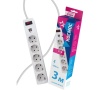 Фильтр сетевой КОСМОС 5гн 3м + 2 USB 2.1А белый 10А, 2200Вт FKsm3m-5g(W)USB
