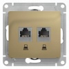 Механизм розетка комп 2гн Glossa титан GSL000485КК