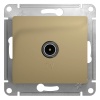Механизм розетка TV проход Glossa титан GSL000492