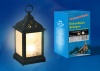 Фонарь с LED гирляндой внутри 9LED белый свет ULD-L1122-009/TTB/WW/3D черный