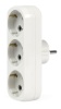 Тройник односторонний 3 гнезда. 16А плоский белый Smartbuy (SBE-16-A02-3z)