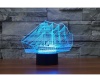 Ночник Camelion NL-404 3D св/д Корабль RGB 3W 220V/USB/3xAA (