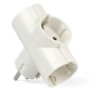 Тройник 3 гнезда. 16А круглый белый Smartbuy (SBE-16-A03-3z)