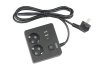 Удлинитель настольный 2 гнезда+3USB+выкл. 1,9 м.черный 16А/3,5кВт (ПВС 3х1) Power Cube